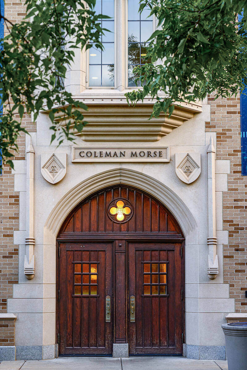 South Door of Coleman Morse Hall