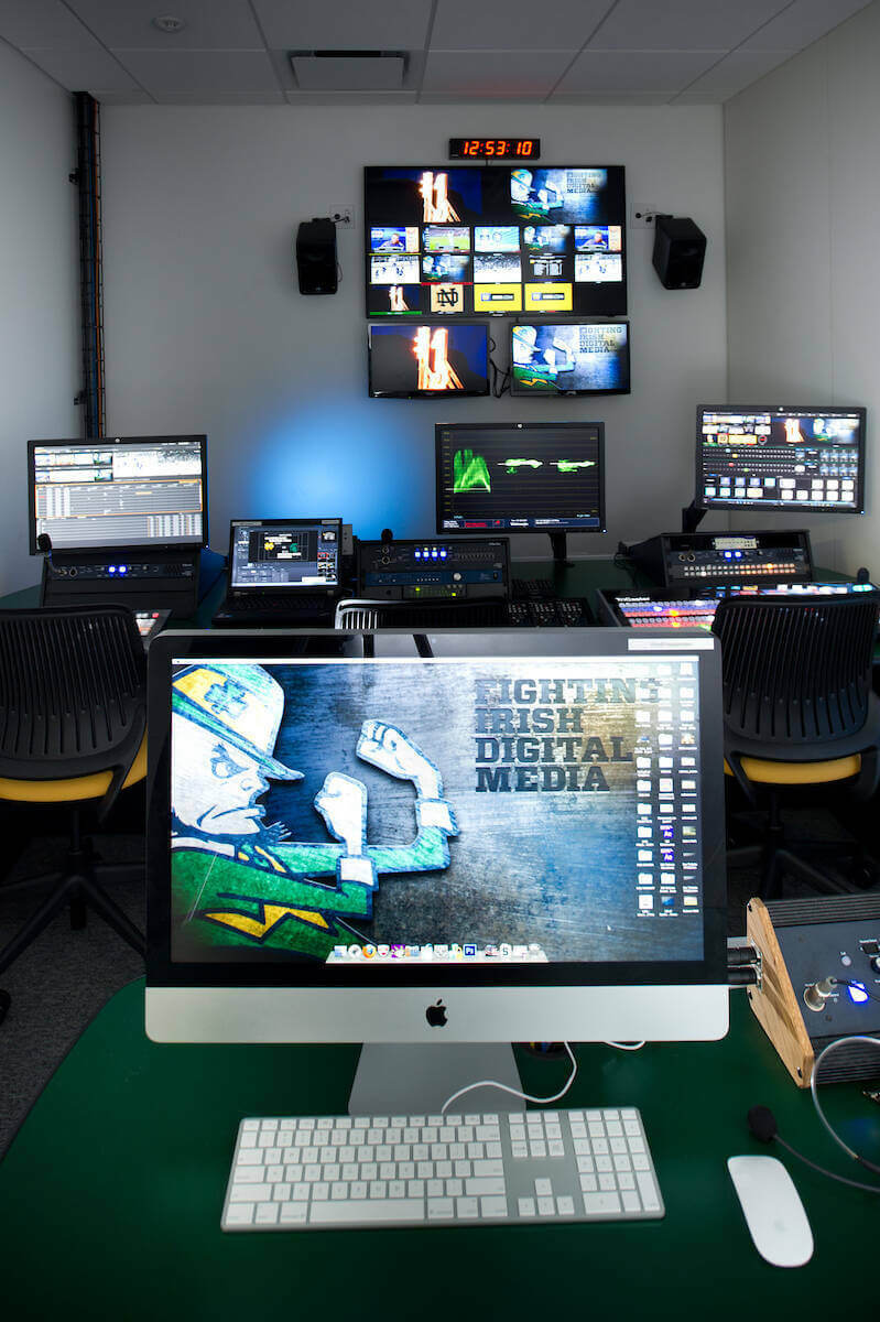 Fighting Irish Digital Media control room